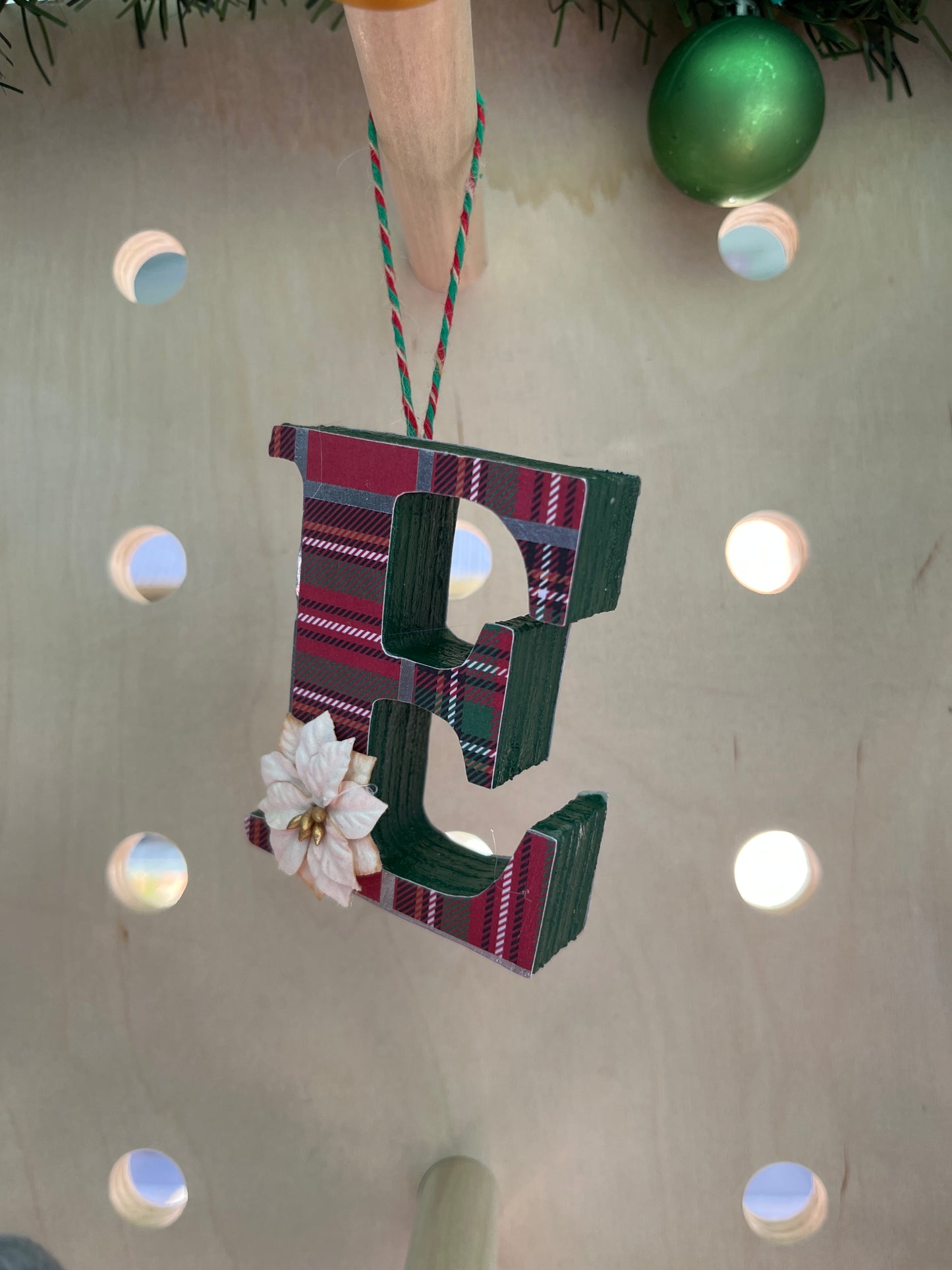 Letter E Ornament