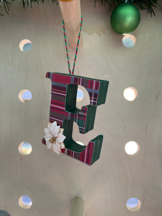 Letter E Ornament